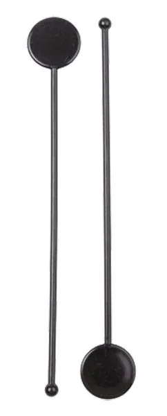Jiggers  Black 7" Stirrer with Disc Top  (250 piece per bag)